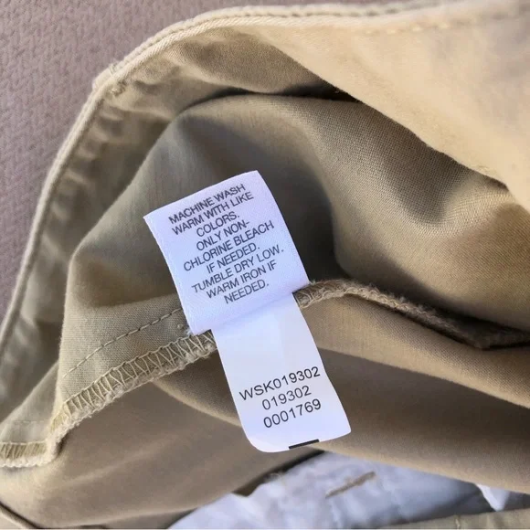 j.Jill Cotton Blend Stretchy Zipper/Button Pocket Over The Knee Khaki Skirt 8 P - Picture 8 of 9